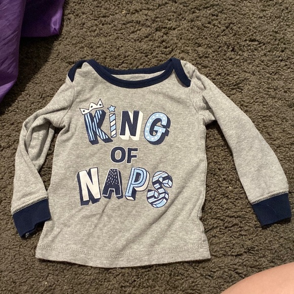 9-12m long sleeve pj shirt “King of Naps” - Picture 1 of 3